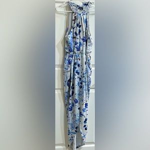 Leaved and floral dress, drags a bit behind